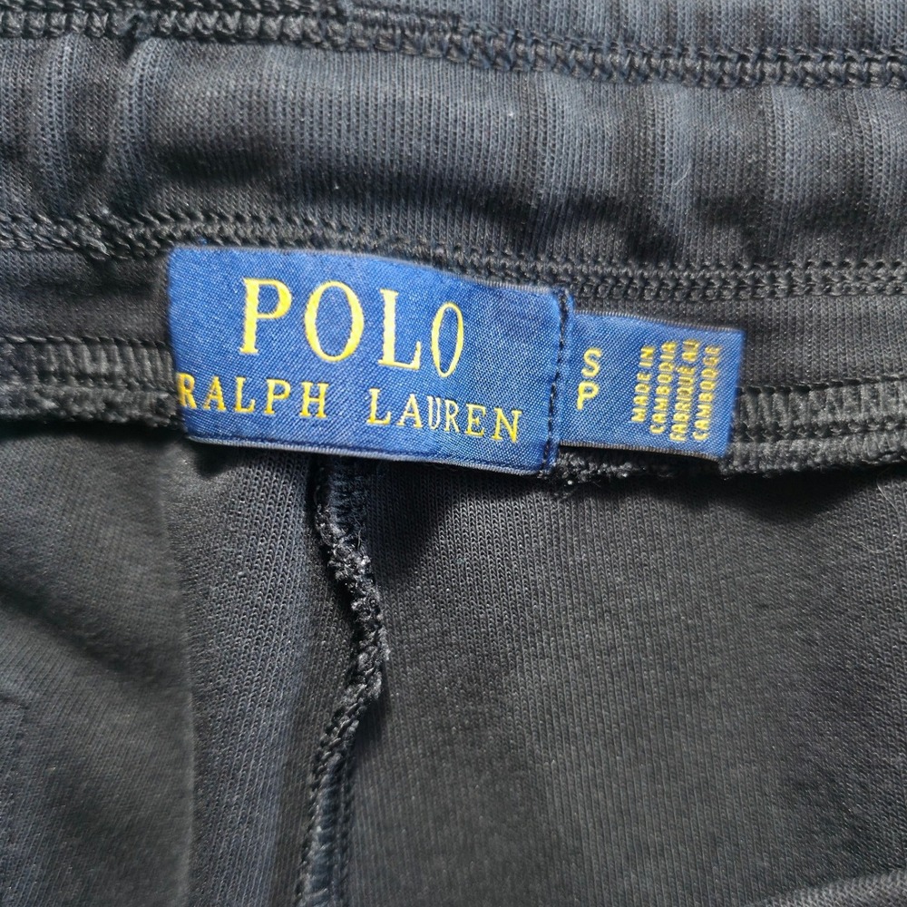 Polo Ralph Lauren Mens Black Fleece Shorts Pony Logo Y2K Size S - Picture 9 of 16